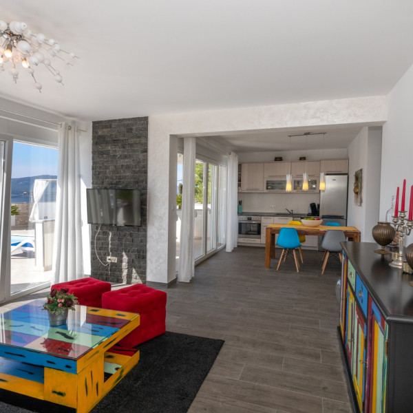 Living room, Villa Mare, Villa Mare - Exclusive accommodation with pool and sea view in Komarna, Dalmatia, Croatia Komarna