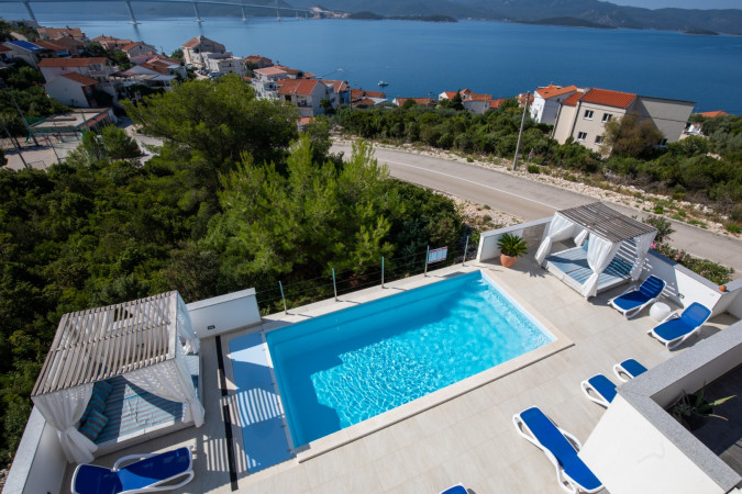 Eksterijer, Villa Mare - Ekskluzivni smje&scaron;taj s bazenom i pogledom na more u Komarni, Dalmacija Komarna